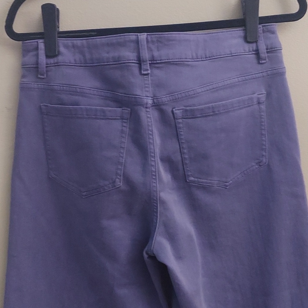 J JILL Wide-Leg Classic Cropped Midrise Jeans In Light French Violet - Picture 10 of 16
